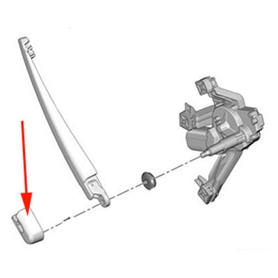 Крышка рычага зад дворника Peugeot 207 ор.6405AJ