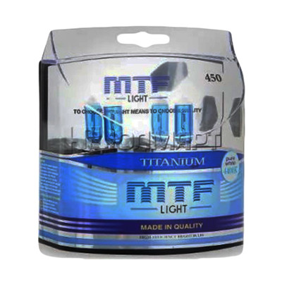 Лампа H7 55W 64210 TITANIUM (к-т 2ед.) бело-голубой свет 4400К MTF HT5274/HTN1207