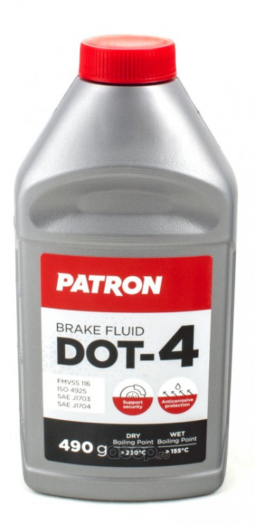 Жидкость тормозная 0,49L DOT-4 Patron.PBF450