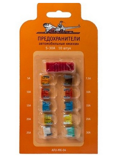 Купить предохранители для автомобиля 30а AFUMK04 Airline Предохранители МИКРО (10 шт) купить в интернет-магазине - РеноПе