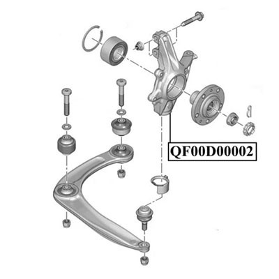 Кулак перед левый Peugeot 307 ор.364696 QUATTRO FRENI QF00D00002