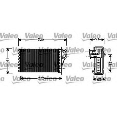 Радиатор отопителя (печки) Peugeot 206 1.1-2.0HDi 98>ор.6448G3 Valeo 812221