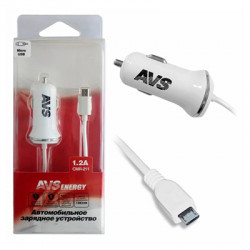 Зарядное устройство в прикуриватель USB 1,2А с micro AVS A78029S