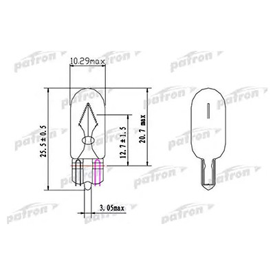 Лампа WY5W 17169 (желтая) Patron PLWY5W