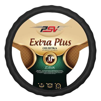 Оплетка на руль M "PSV" VEST (EXTRA) Fiber эко-кожа, черная (PLUS), 121953