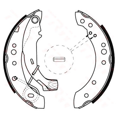 Колодки тормозные зад.Citroen C2/C3/Peugeot 1007 1.1-1.4i/1.4-1.6HDi 03>барабан ор.4241L7 LUCAS TRW GS8474