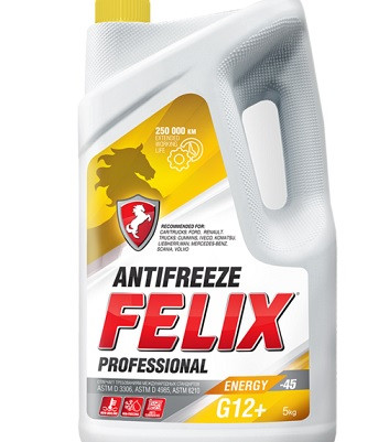 Антифриз желтый 5кг (готовый -45С) G12 Energy FELIX 430206027 