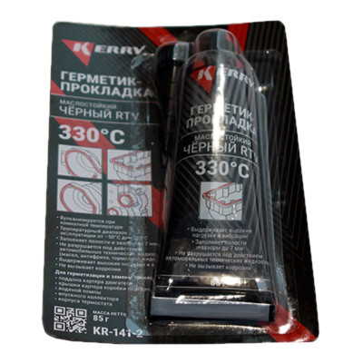 Герметик прокладка черный высокотемпературный  (85 г) KERRY KR1411
