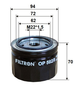 Фильтр масляный Ducato 244/250 ор.71779555 Filtron OP5928
