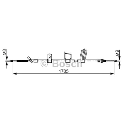 Трос ручника зад прав Qashqai all 07>ор.36530JD00A BOSCH 1987482339