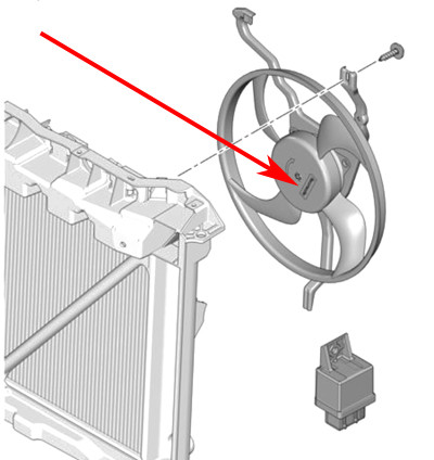 Вентилятор охлаждения Peugeot 1007/Citroen С2/С3 ор.1253C4