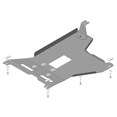 Защита катализатора/датчика Duster/Kaptur/Arkana 4WD (усиленная 2 мм, сталь) MOTODOR 01739