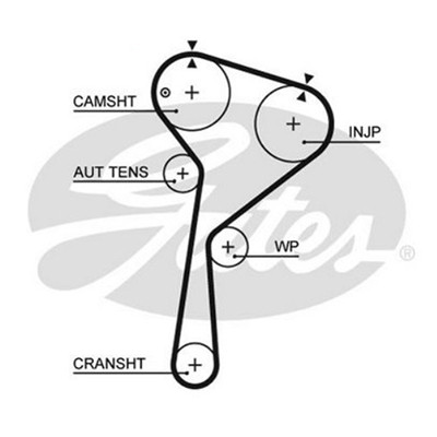 Ремень ГРМ Duster/Megane/Scenic K9K (1.5d) (z=123*27)  ор.8200537033 Gates 5578XS