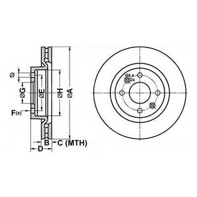 Диск тормозной перед Master 98>(к/т 2ед.) 09908010 Japanparts DI142 НЕ НА МАСТЕР !!!