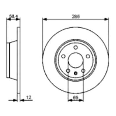 Диск тормозной зад (к/т 2ед.) BOSCH 0986479465