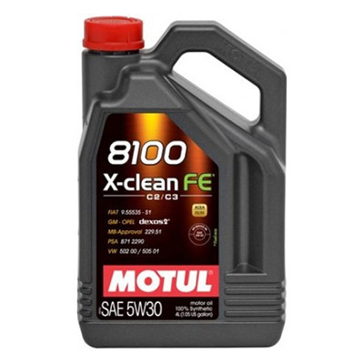 Масло моторное MOTUL X-Clean FE 8100 5W30 C2/C3 SN/CF (4) 104776
