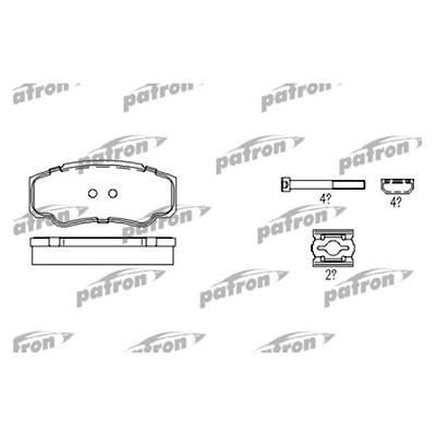 Колодки тормозные зад.Boxer 2/Ducato 244 колеса R16 GDB1521 ор.425468 Patron PBP1480