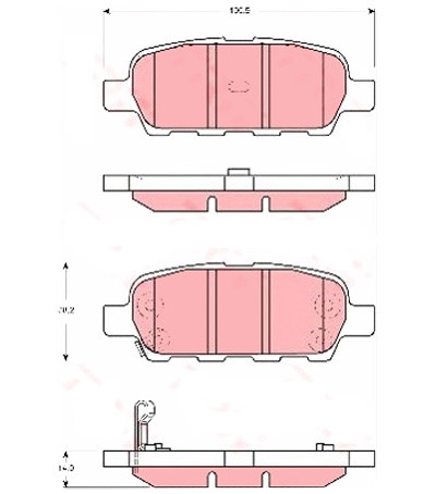 Колодки тормозные зад.Koleos ор.410601408R Lucas GDB3294