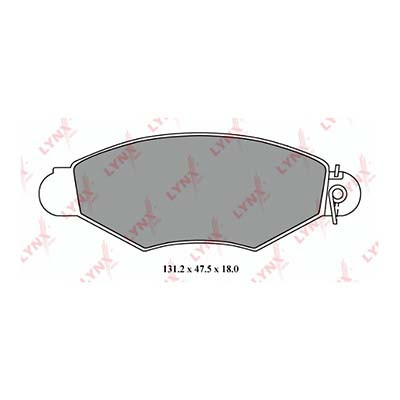Колодки перед Peugeot 206 GDB1321 ор.425320 LYNX BD6309 (без датчика)