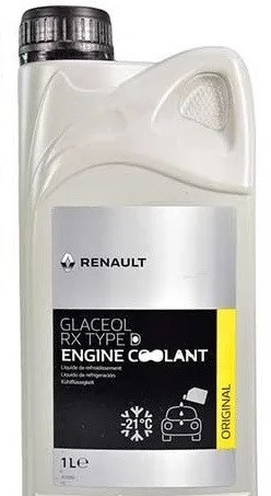 Антифриз 1л (желто-зеленый) GLACEOL RX TYPE D (готовый -21) Renault ор.7711428133