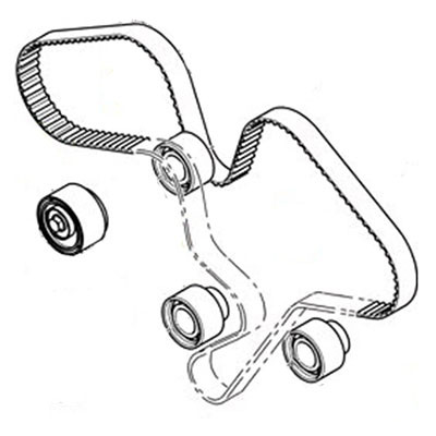 Ремень ГРМ комплект Peugeot 407/406/Citroen C5/С8 3.0i V6 24v (ES9J4) (z=259*32) (ремень+4 ролика) 96- ор.0831V2