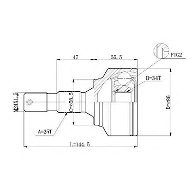 ШРУС наружный Citroen C5 шлицы 34*25 Patron PCV1588
