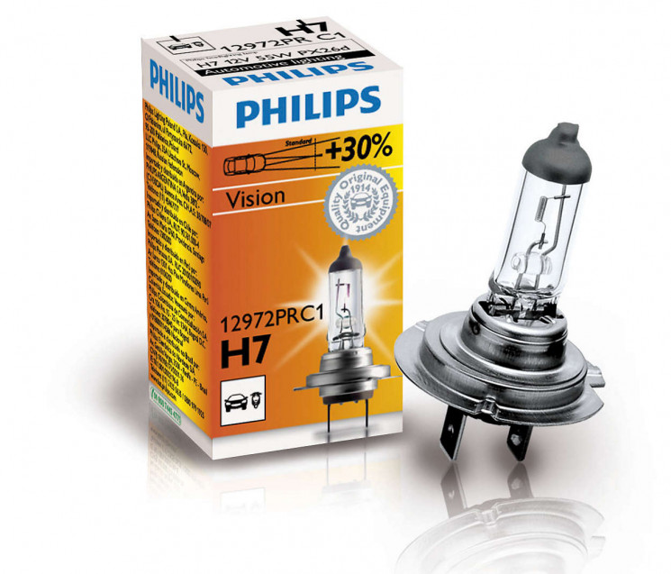 Лампа H7 55W Philips +30% 12972PRC1