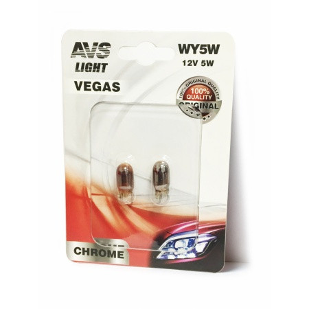 Лампа WY5W 17169 (желтая) AVS Vegas  хром A07113S (2шт)
