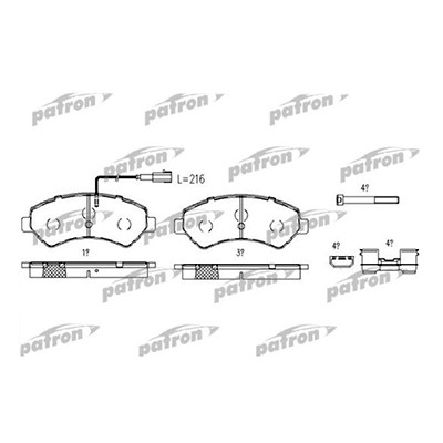 Колодки тормозные зад.Boxer 3/Ducato 250 GDB1682 ор.425469 Patron PBP1927