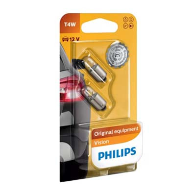 Лампа накаливания T4W (к-кт 2 шт) блистер Philips 12929B2
