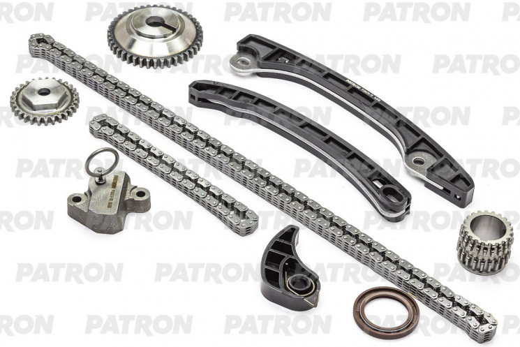 Цепь ГРМ комплект Juke/Tiida/Qashqai HR16DE 1.6 16V 07- ор.13028ED000 Patron PTCK070