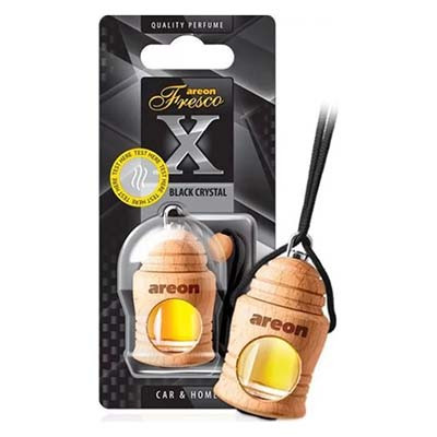 Ароматизатор на зеркало Areon Fresco бутылочка X Черный кристал 704051X01