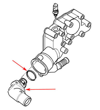 Термостат (в корпусе) Citroen C2/C3/C4 1.1-1.6 02>ор.1336Q2