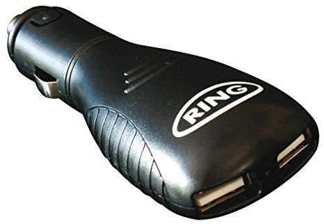 Зарядное устройство USB (в прикуриватель) 2 порта/2500mA RING RMS16