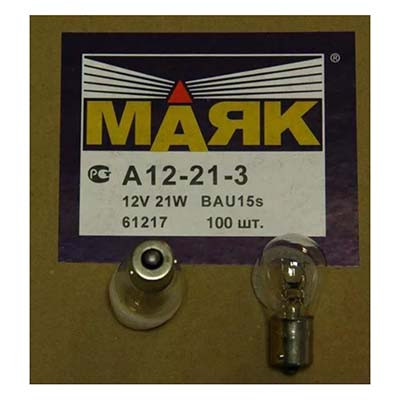 Лампа P21W (BAU15s) со смещенным цоколем Маяк 61217