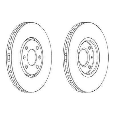 Диск тормозной перед Peugeot 406 2.0-3.0 95>(к/т 2ед.) 09692510 ор.4246R7 FERODO DDF841