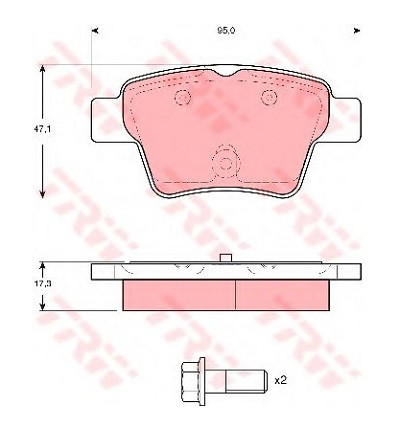Колодки тормозные зад.Citroen C4/Peugeot 307 1.4-2.0/HDi 16V 04>ор.425476 Lucas GDB1620