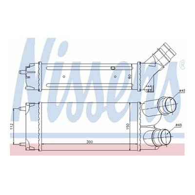 Радиатор/интеркулер Peugeot Tepee 1.6HDi ор.0384L9 NISSENS 96584