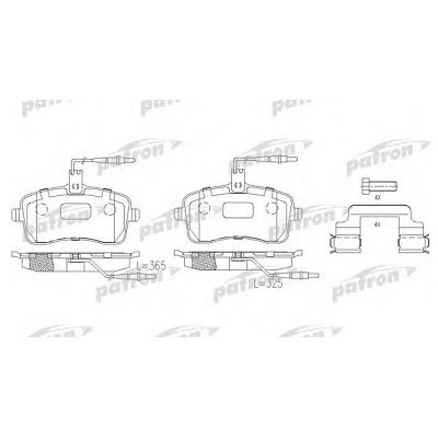 Колодки перед Peugeot: 407 ор.425422 Patron PBP1725