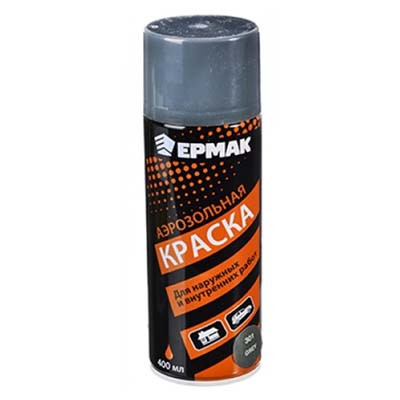 Краска аэразоль серая 400мл Ермак 759-231